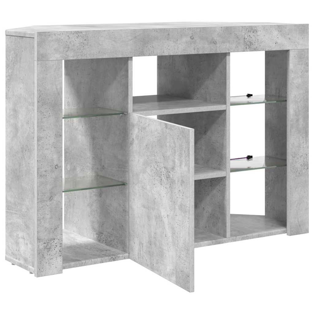 Mobile TV LED Angolare 100x40x68cm Grigio cemento | homemem39