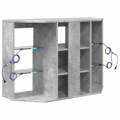 Mobile TV LED Angolare 100x40x68cm Grigio cemento | homemem39