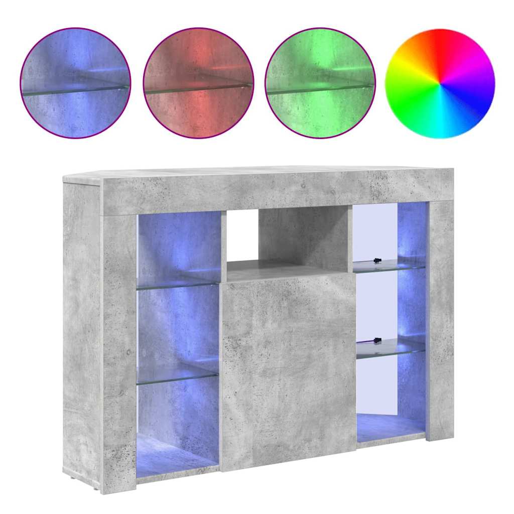 Mobile TV LED Angolare 100x40x68cm Grigio cemento | homemem39