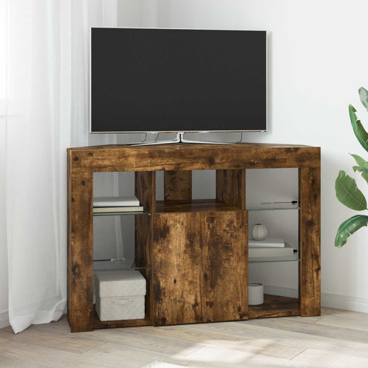 Mobile TV LED Angolare 100x40x68cm Rovere fumé