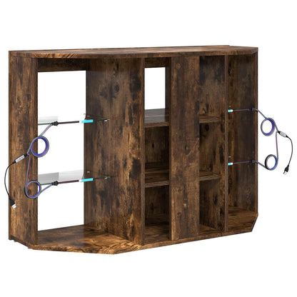 Mobile TV LED Angolare 100x40x68cm Rovere fumé | homemem39