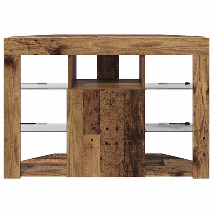 Mobile TV LED Angolare 100x40x68cm Legno vecchio | homemem39