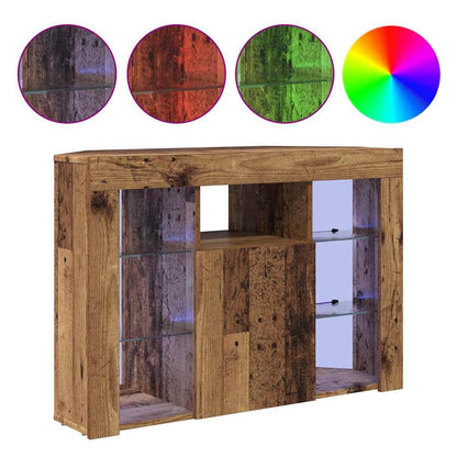 Mobile TV LED Angolare 100x40x68cm Legno vecchio | homemem39