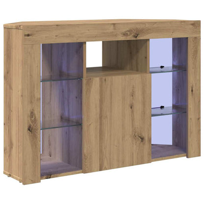 Mobile TV LED Angolare 100x40x68cm Rovere artigianale | homemem39