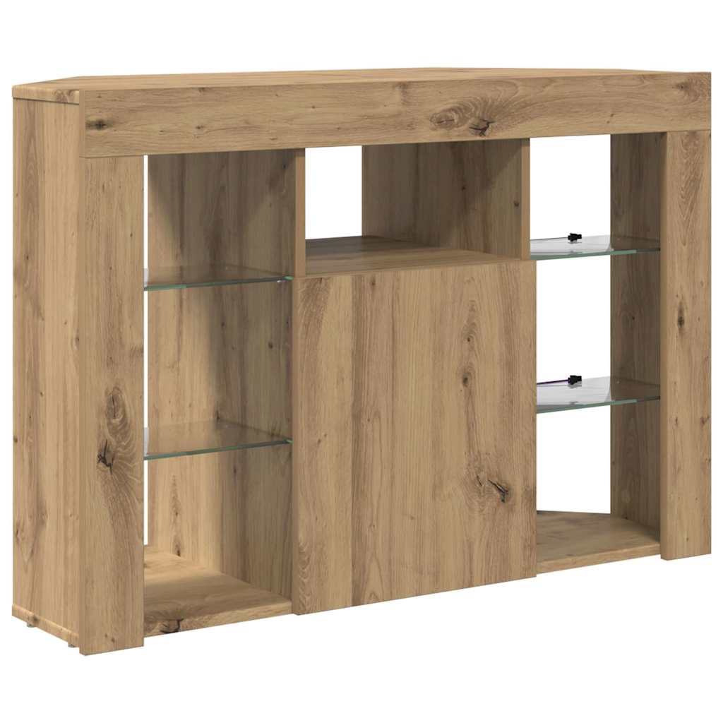 Mobile TV LED Angolare 100x40x68cm Rovere artigianale | homemem39