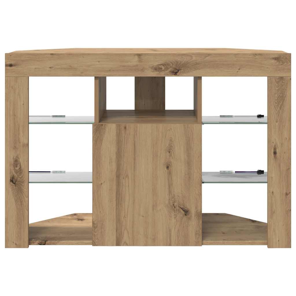 Mobile TV LED Angolare 100x40x68cm Rovere artigianale | homemem39