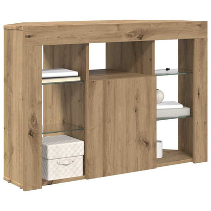 Mobile TV LED Angolare 100x40x68cm Rovere artigianale | homemem39