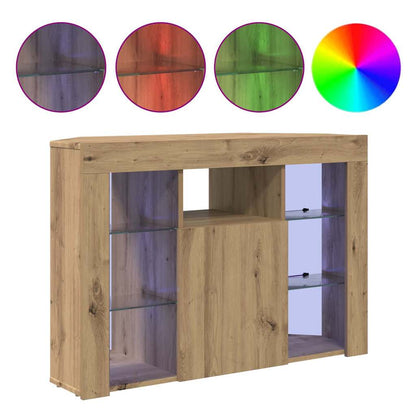 Mobile TV LED Angolare 100x40x68cm Rovere artigianale | homemem39