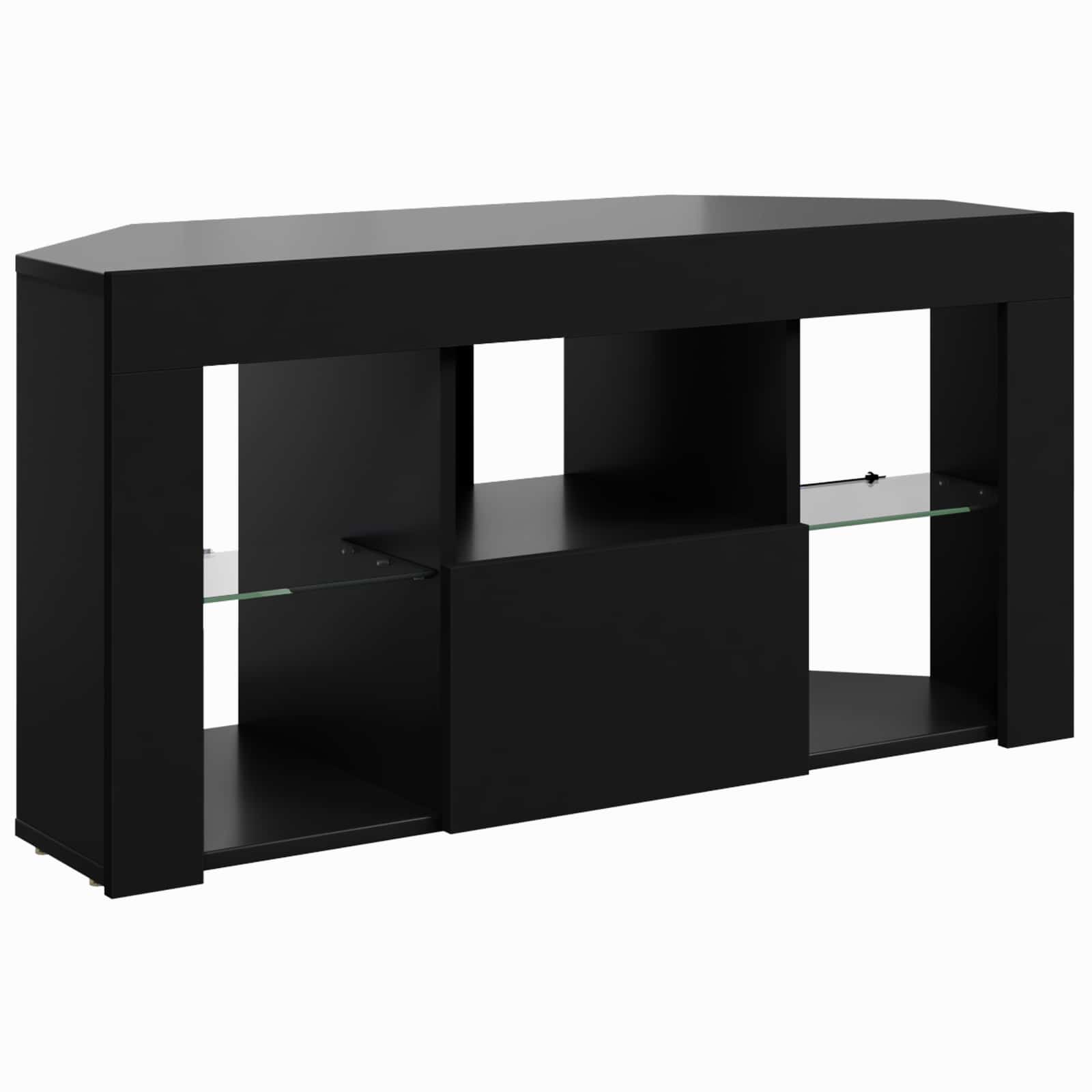Mobile TV LED Angolare 100 x 40 x 50 cm Nero | homemem39