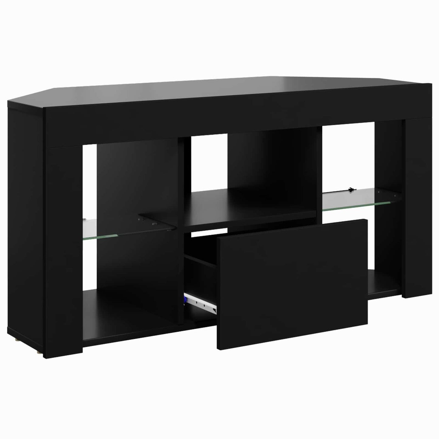 Mobile TV LED Angolare 100 x 40 x 50 cm Nero | homemem39