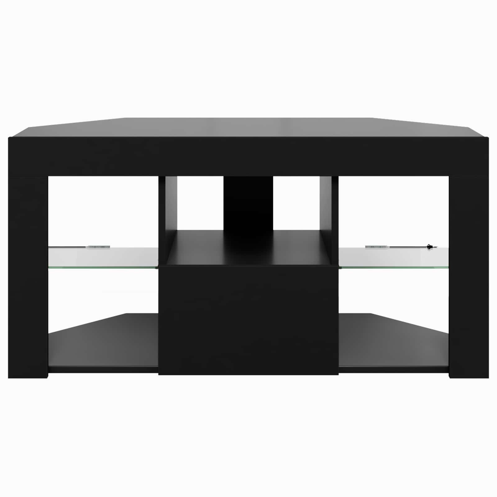 Mobile TV LED Angolare 100 x 40 x 50 cm Nero | homemem39