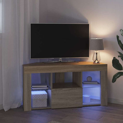 Mobile TV LED Angolare Rovere Sonoma 102 x 40 x 50 cm