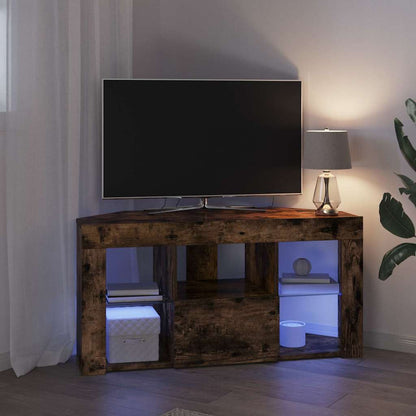 Mobile TV LED Angolare 100 x 40 x 50 cm Rovere fumé | homemem39