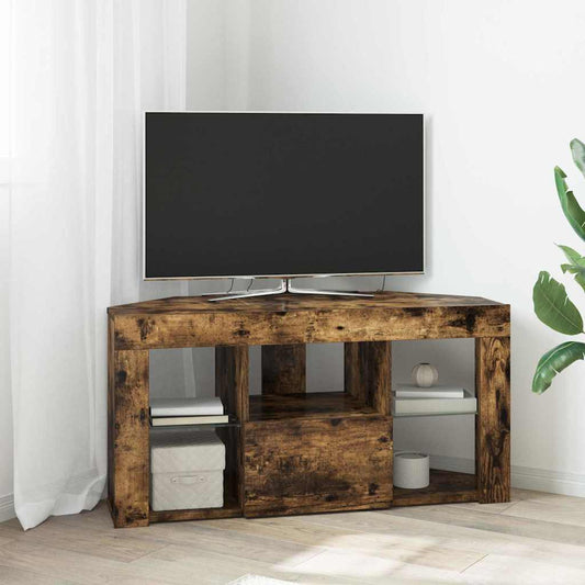 Mobile TV LED Angolare 100 x 40 x 50 cm Rovere fumé | homemem39