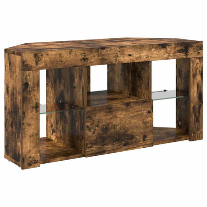 Mobile TV LED Angolare 100 x 40 x 50 cm Rovere fumé | homemem39