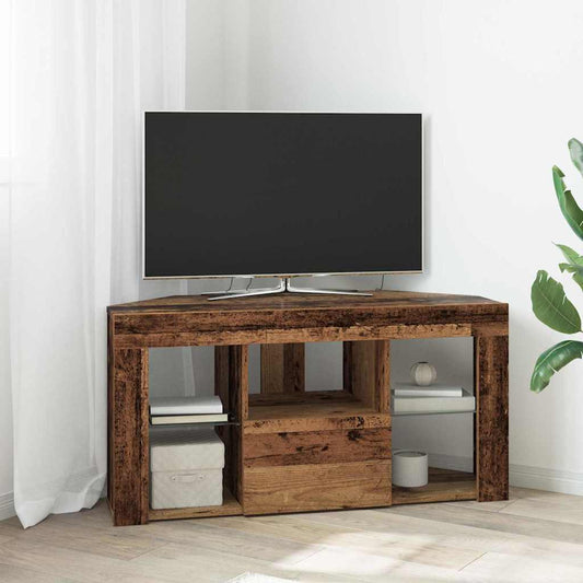 Mobile TV LED Angolare 100 x 40 x 50 cm Legno vecchio | homemem39