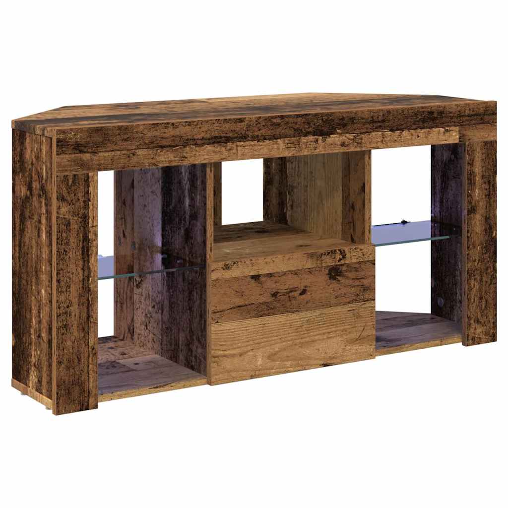 Mobile TV LED Angolare 100 x 40 x 50 cm Legno vecchio | homemem39