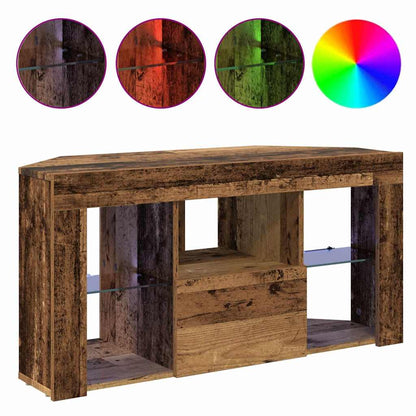 Mobile TV LED Angolare 100 x 40 x 50 cm Legno vecchio | homemem39