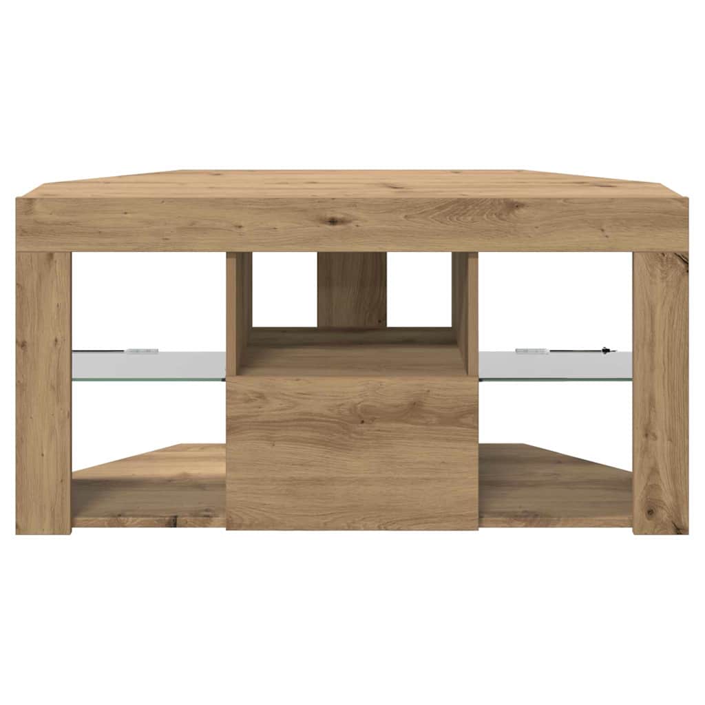 Mobile TV LED Angolare 100 x 40 x 50 cm Rovere artigianale | homemem39