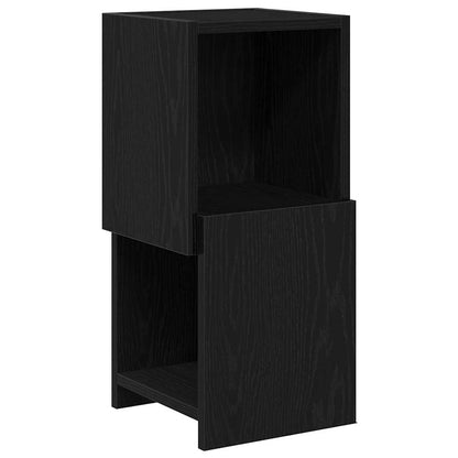 Mobile angolare 25,5x25x55cm Legno ingegnerizzato Rovere Nero - homemem39