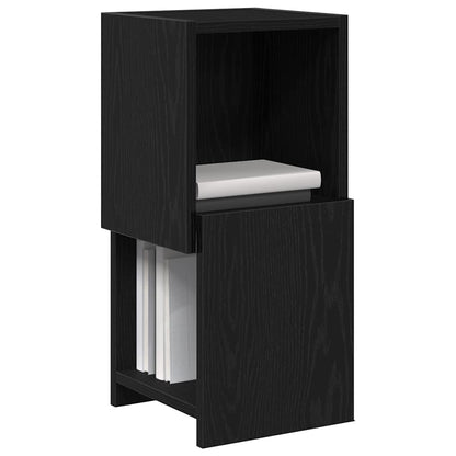 Mobile angolare 25,5x25x55cm Legno ingegnerizzato Rovere Nero - homemem39