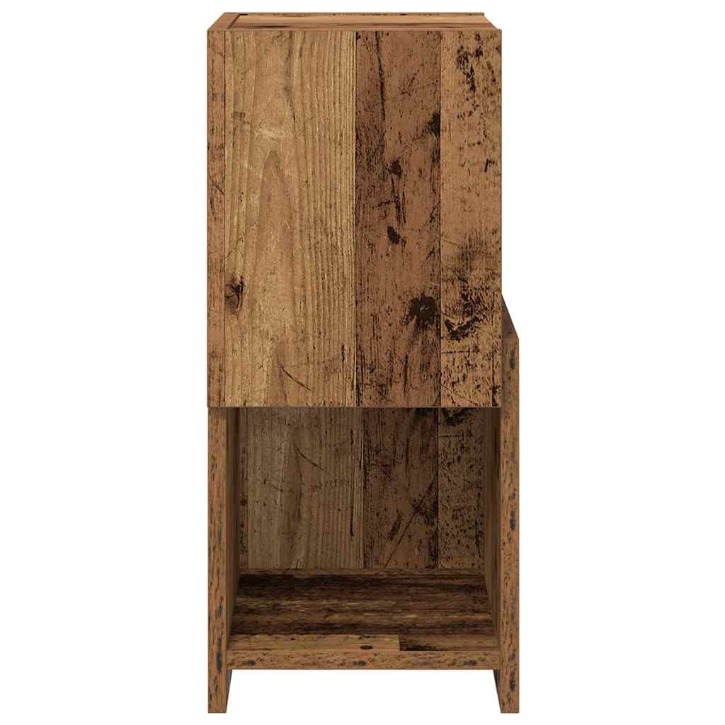 Mobile angolare 25,5x25x55cm Legno ingegnerizzato Legno vecchio | homemem39
