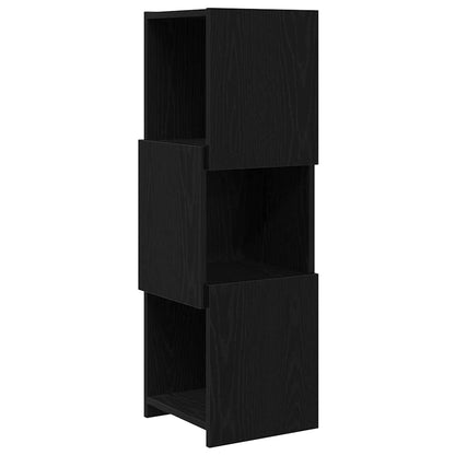Mobile angolare 30,5x30x95cm Legno ingegnerizzato Rovere Nero - homemem39