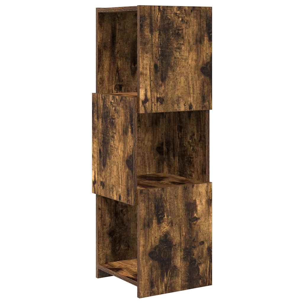 Mobile angolare 30,5x30x95cm Legno ingegnerizzato Rovere fumé - homemem39