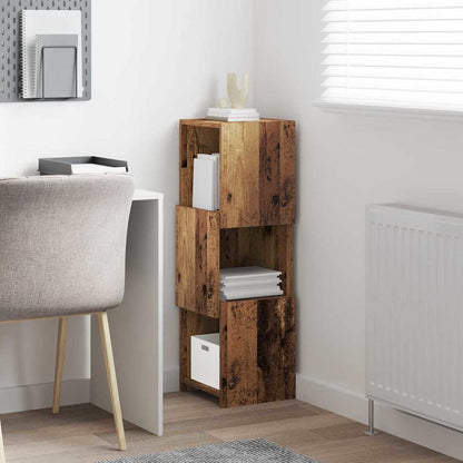 Mobile angolare 30,5x30x95cm Legno ingegnerizzato Legno vecchio | homemem39
