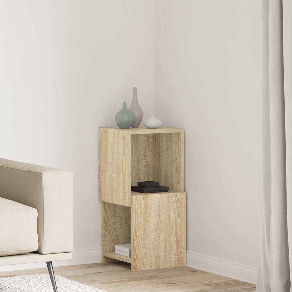Mobile angolare 30,5x30x65cm Legno ingegnerizzato Rovere Sonoma - homemem39