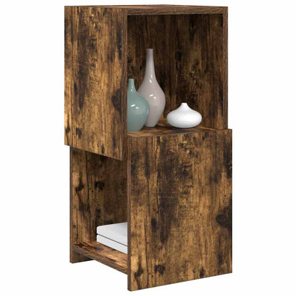 Mobile angolare 30,5x30x65cm Legno ingegnerizzato Rovere fumé - homemem39