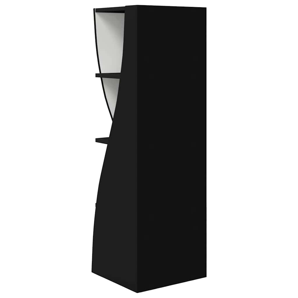 Mobile angolare Nero 32x32x102cm Legno multistrato | homemem39
