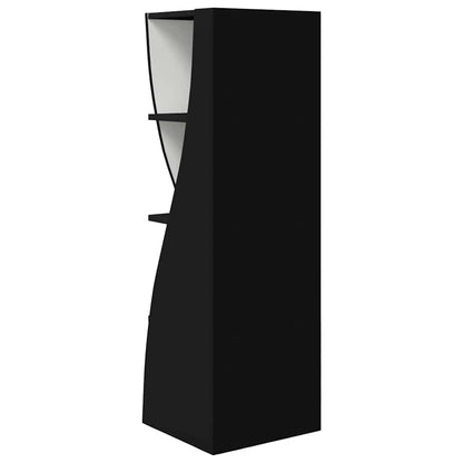 Mobile angolare Nero 32x32x102cm Legno multistrato | homemem39