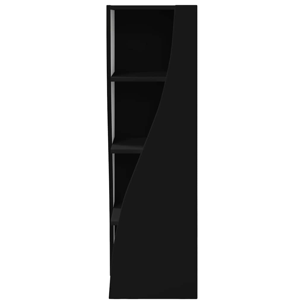 Mobile angolare Nero 32x32x102cm Legno multistrato | homemem39