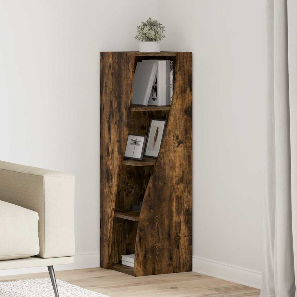 Mobile angolare Rovere fumé 32x32x102cm Legno multistrato | homemem39