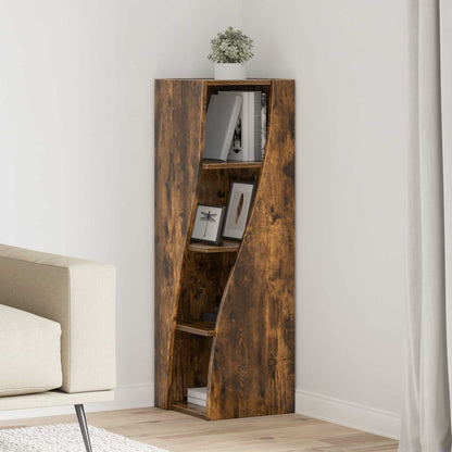 Mobile angolare Rovere fumé 32x32x102cm Legno multistrato