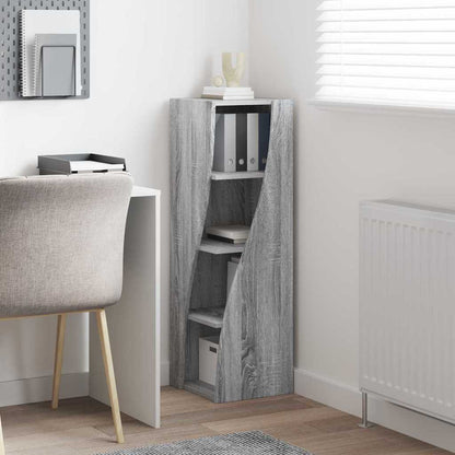 Mobile angolare Grigio Sonoma 32x32x102cm Legno multistrato | homemem39