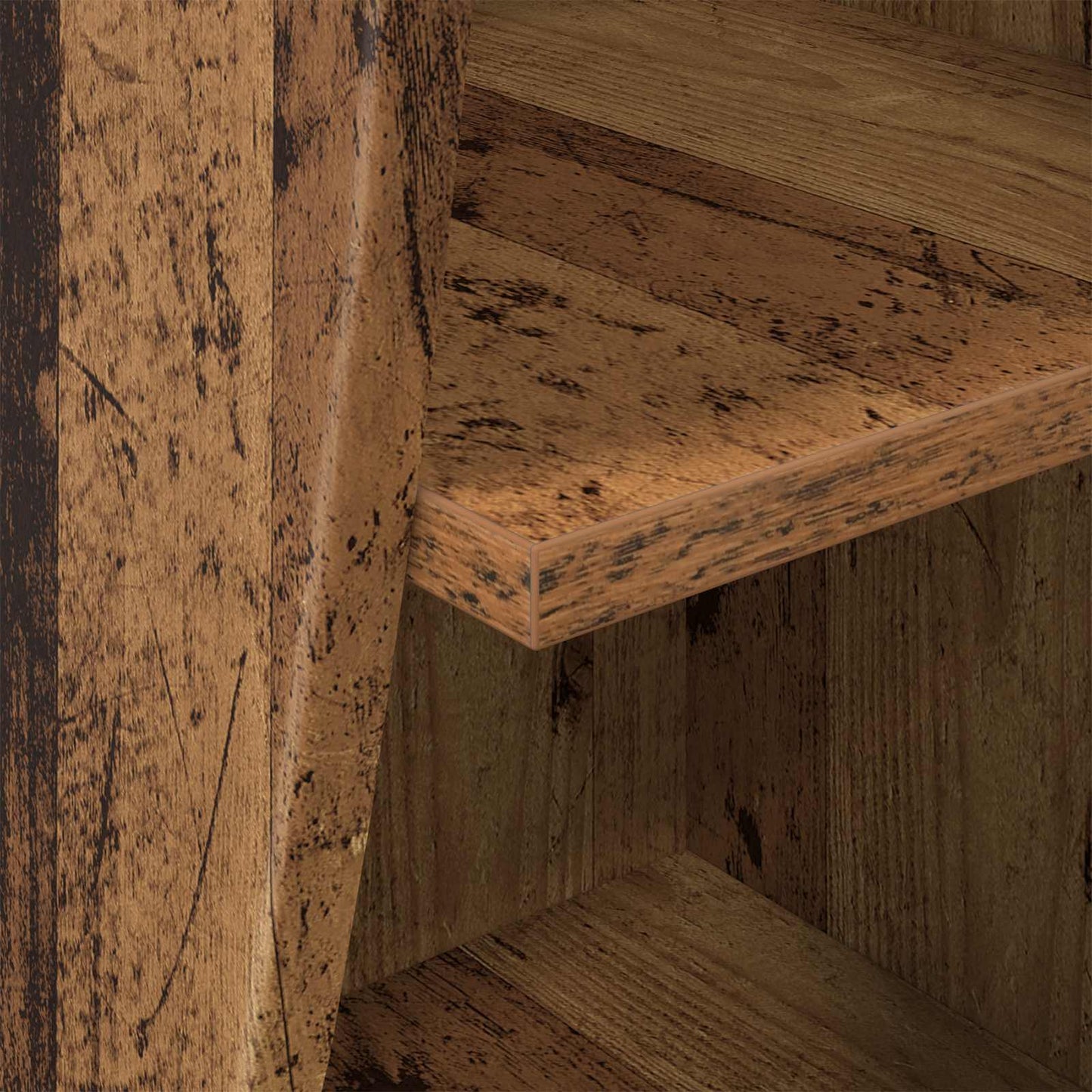 Mobile angolare 32x32x102cm Legno ingegnerizzato Legno vecchio | homemem39