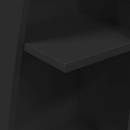 Mobile angolare Nero 27,5x27x140cm Legno multistrato | homemem39