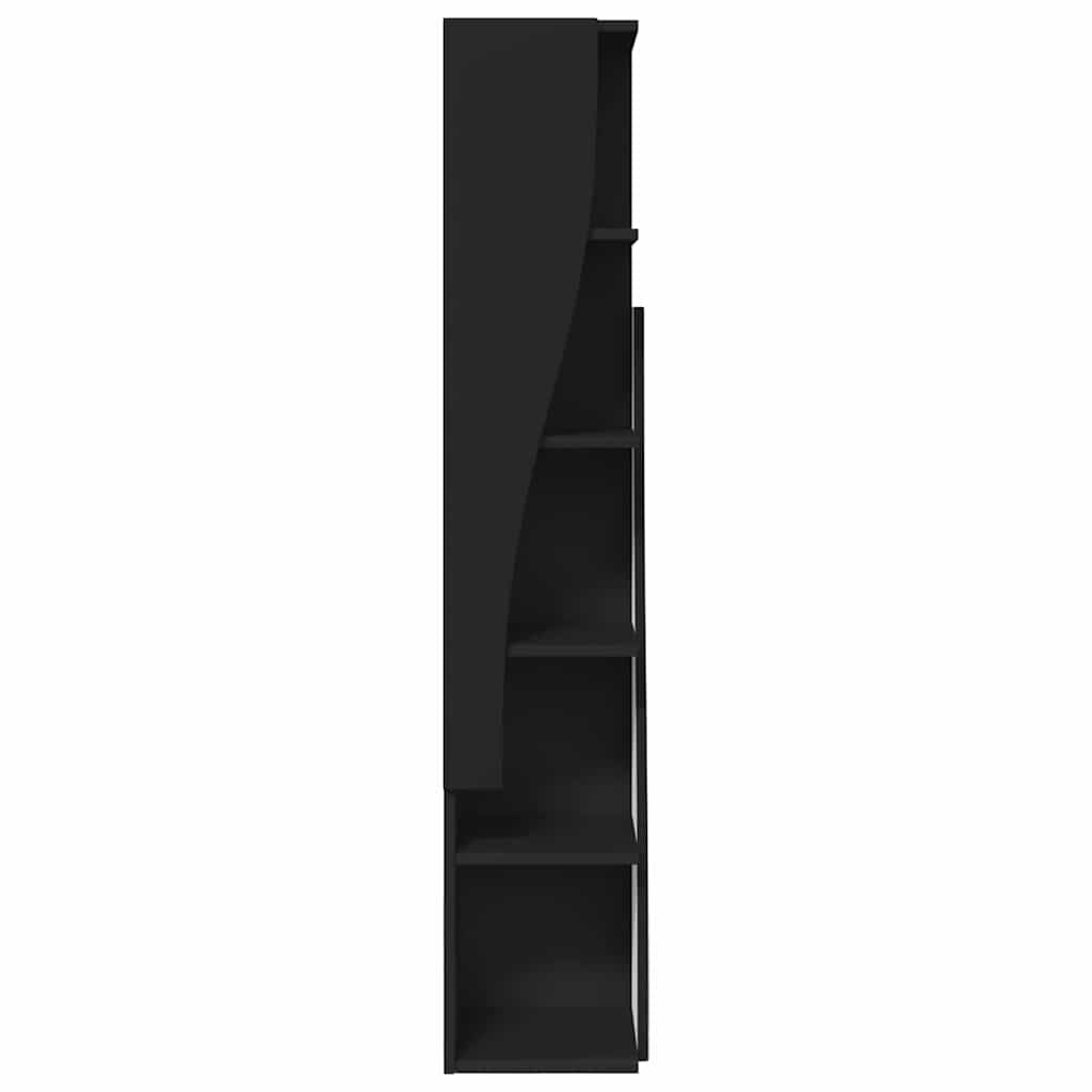 Mobile angolare Nero 27,5x27x140cm Legno multistrato | homemem39