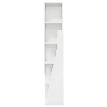 Mobile angolare Bianco Lucido 27,5x27x140cm Legno multistrato | homemem39