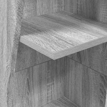 Mobile angolare Grigio Sonoma 27,5x27x140cm Legno multistrato | homemem39