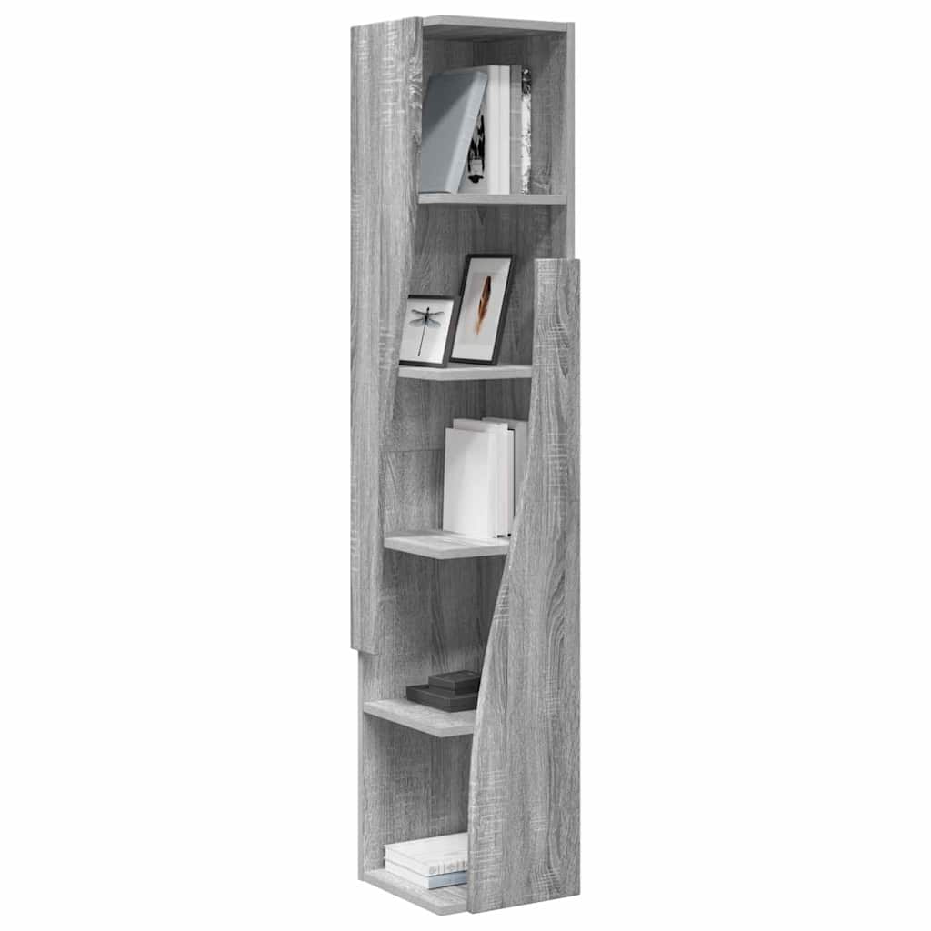 Mobile angolare Grigio Sonoma 27,5x27x140cm Legno multistrato | homemem39