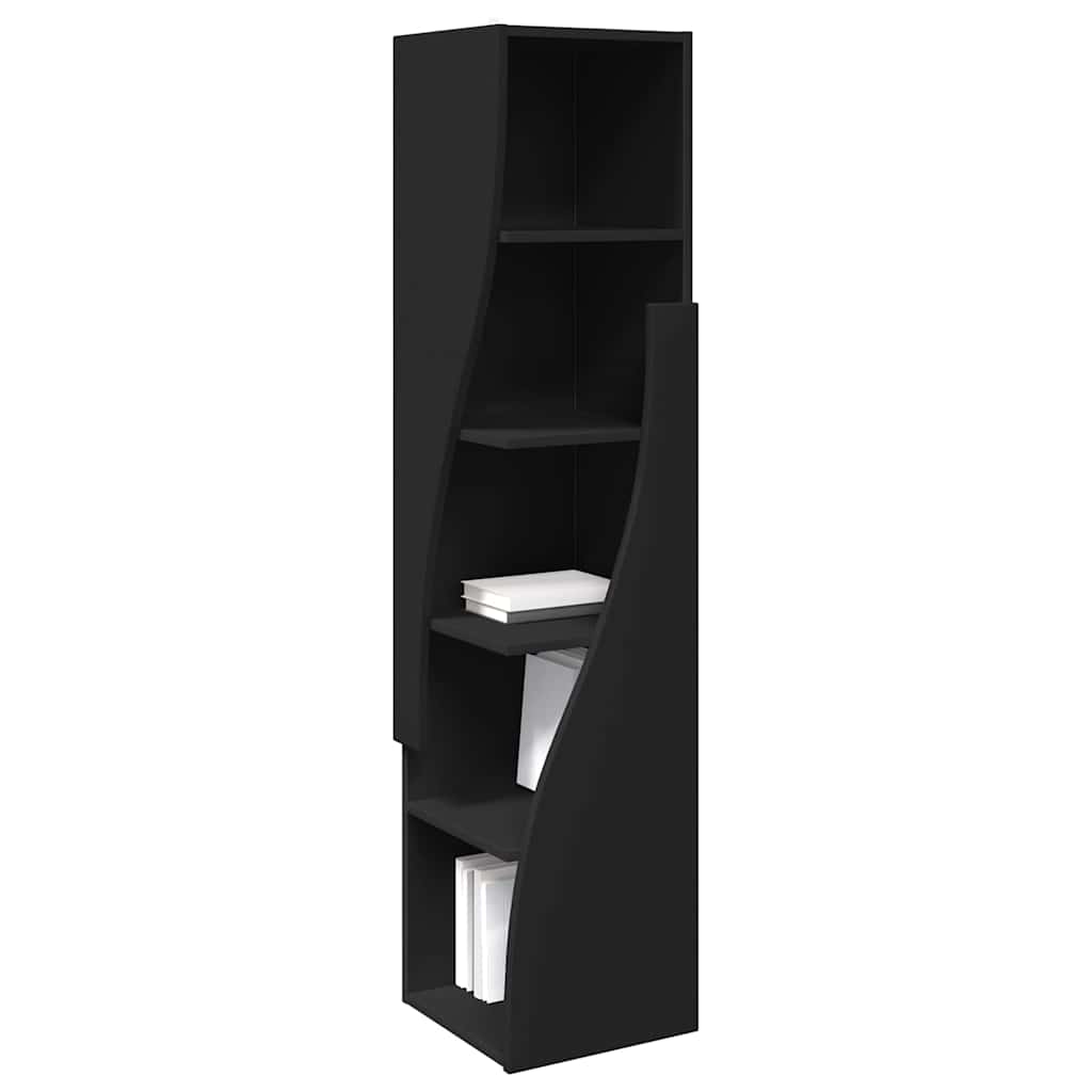 Mobile angolare Nero 32x32x140cm Legno multistrato | homemem39