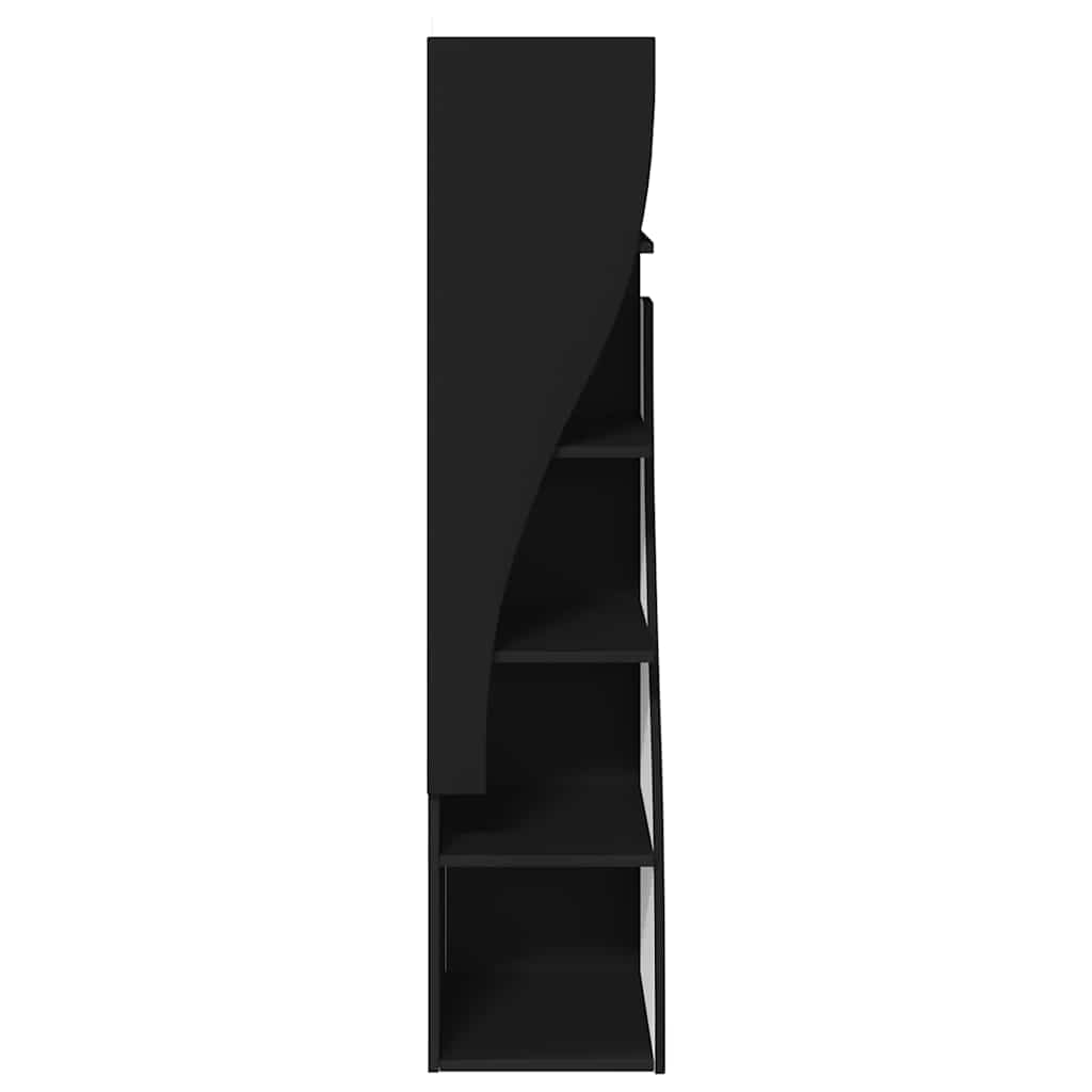 Mobile angolare Nero 32x32x140cm Legno multistrato | homemem39
