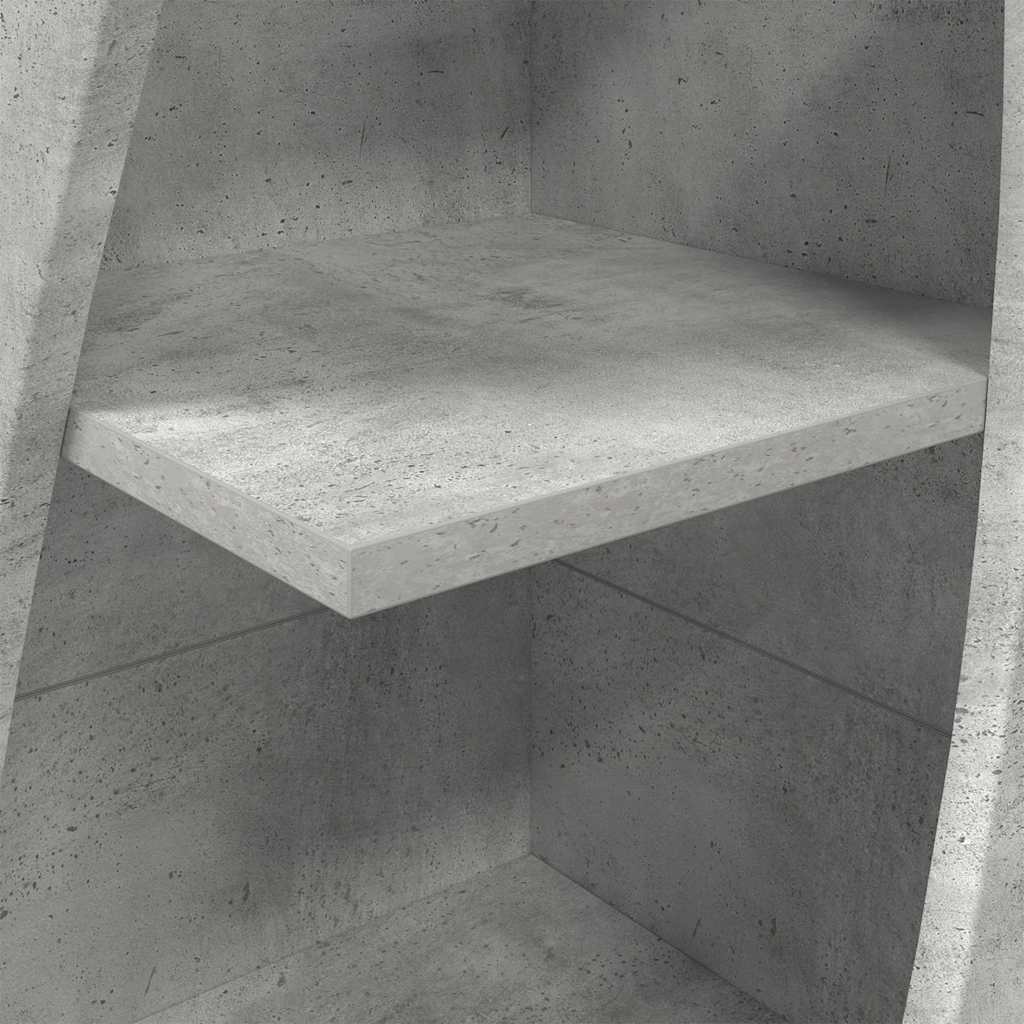 Mobile angolare Grigio cemento 32x32x140cm Legno multistrato | homemem39