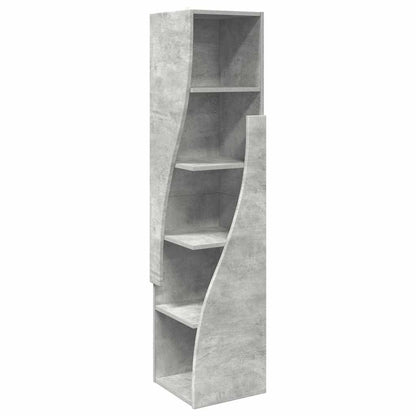 Mobile angolare Grigio cemento 32x32x140cm Legno multistrato | homemem39