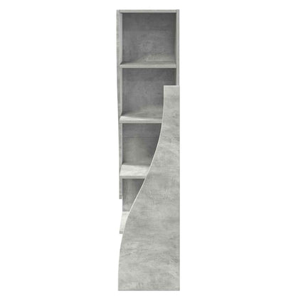 Mobile angolare Grigio cemento 32x32x140cm Legno multistrato | homemem39