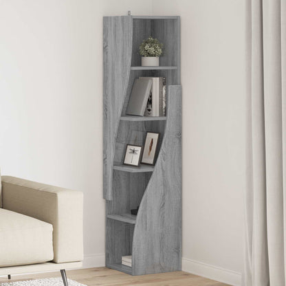 Mobile angolare 32x32x140cm Legno ingegnerizzato Grigio Sonoma