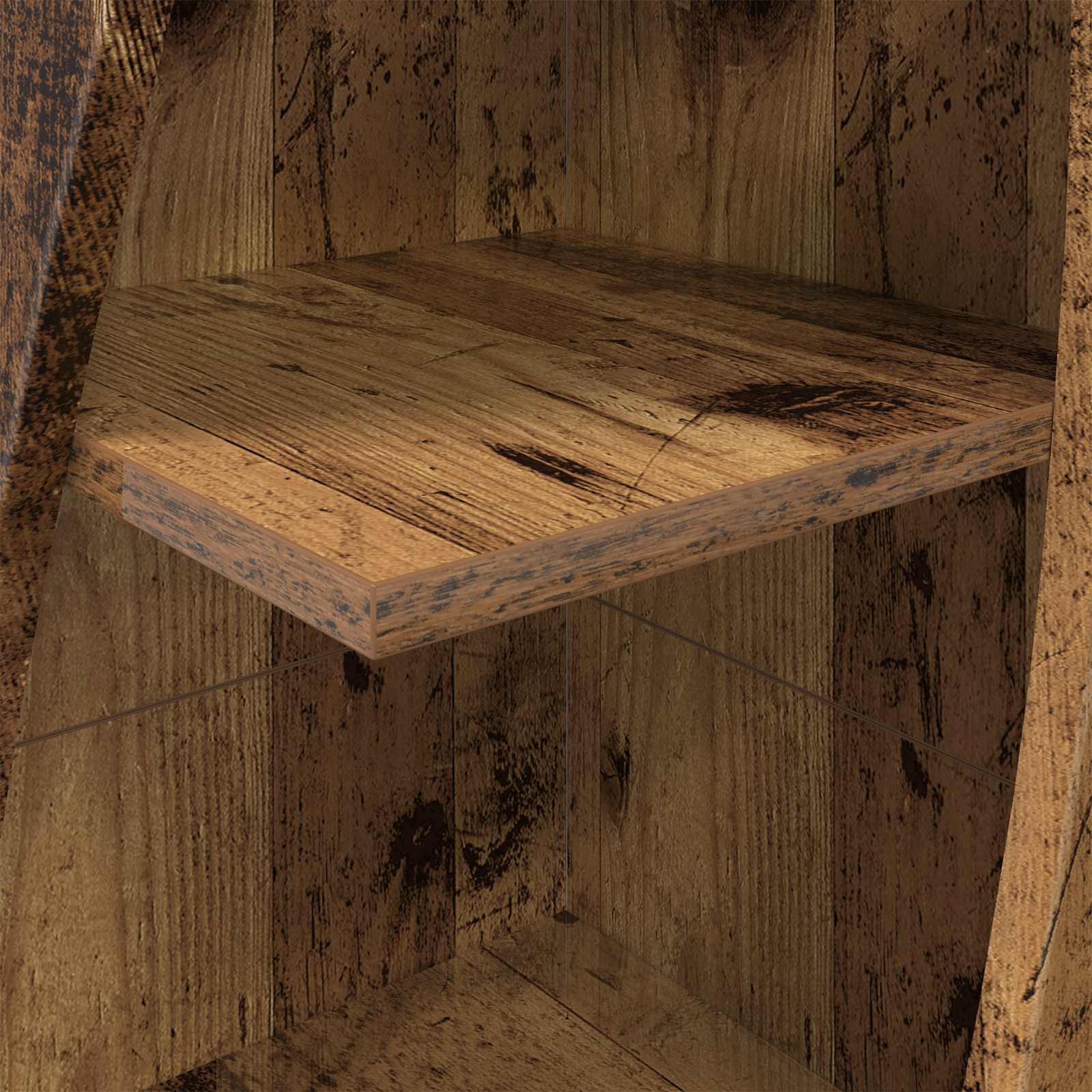 Mobile angolare 32x32x140cm Legno ingegnerizzato Legno vecchio | homemem39